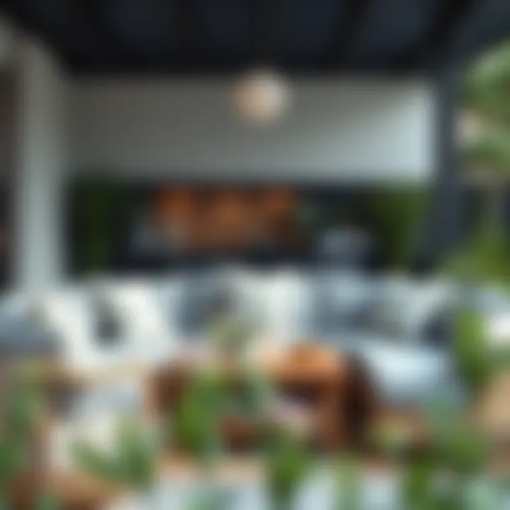 Versatility in Style: Cozy Outdoor Lounge with Gray Cushions Versatile light gray cushions styled in a cozy outdoor lounge