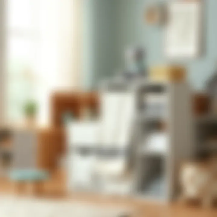 Fun and Functional: Linen Storage for Playful Environments Stylish linen cube storage unit in a child's playroom