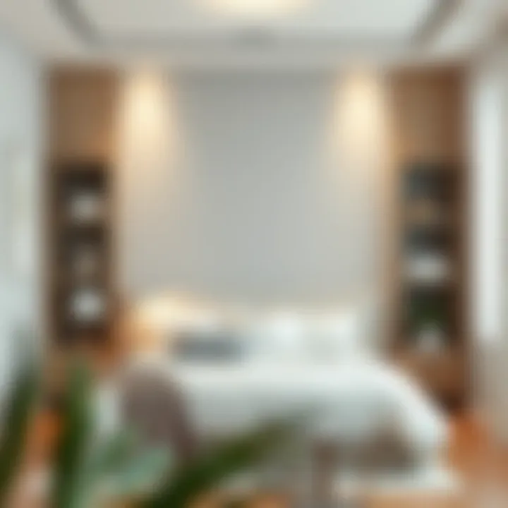 Sleek and Simple: Linen Solutions for Bedroom Aesthetics Versatile linen cube storage in a minimalist bedroom