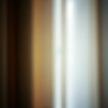 Close-up of fabric texture of lite out curtains