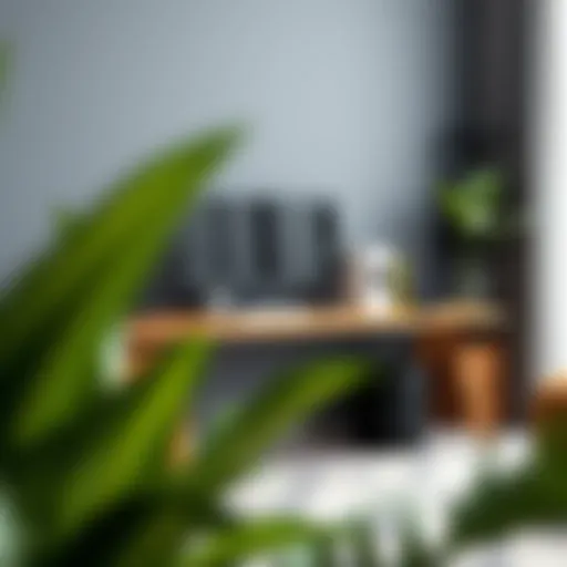 Modern Long Thin Computer Desk Sleek long thin computer desk featuring modern design