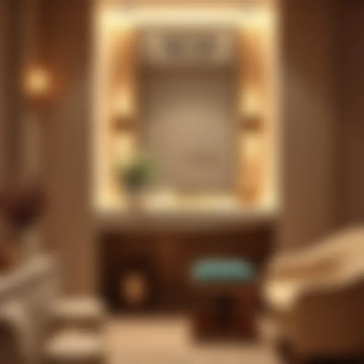 Luxurious Vanity Aesthetic Luxurious vanity area featuring rich textures and ambient lighting