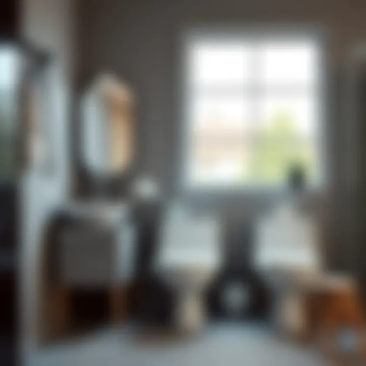 Compact Elegance: A Stylish Bathroom Furniture Set Stylish compact bathroom furniture set with modern design