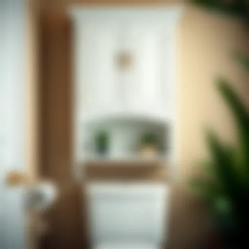 Stylish Above the Toilet Storage Cabinet Elegant above the toilet storage cabinet with decorative accents