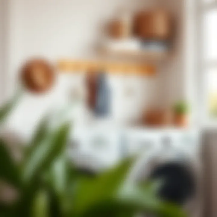 Functional hooks and racks for laundry area