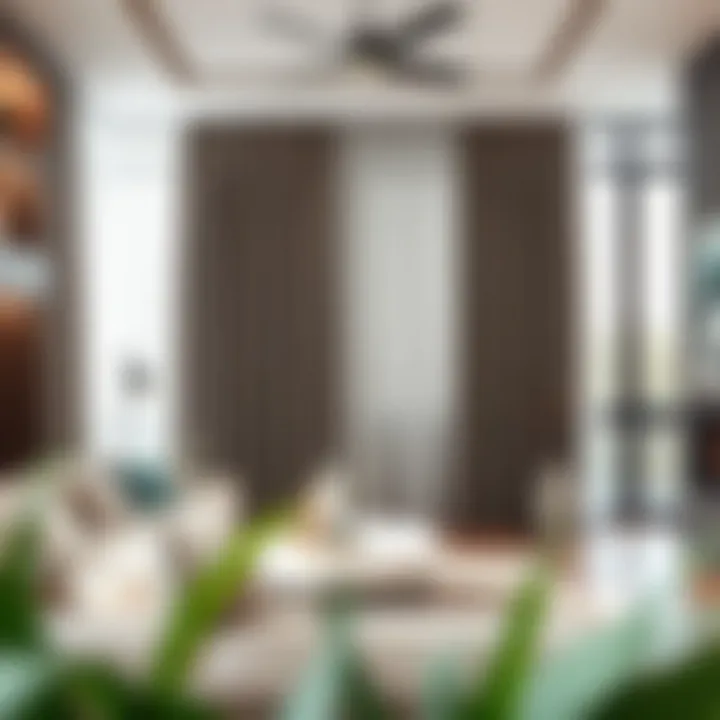 Modern Interior Design with Curtain Panels Modern interior design featuring 108 inches curtain panels