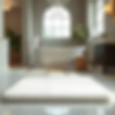 Luxurious memory foam bath mat in an elegant bathroom setting