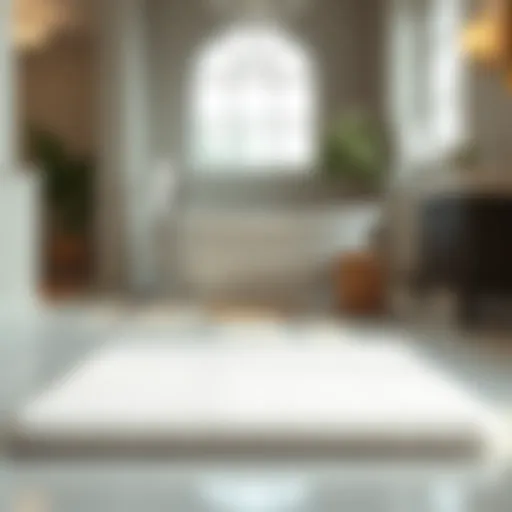Luxurious memory foam bath mat in an elegant bathroom setting