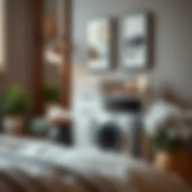 Stylish design of a modern nightstand laundry hamper