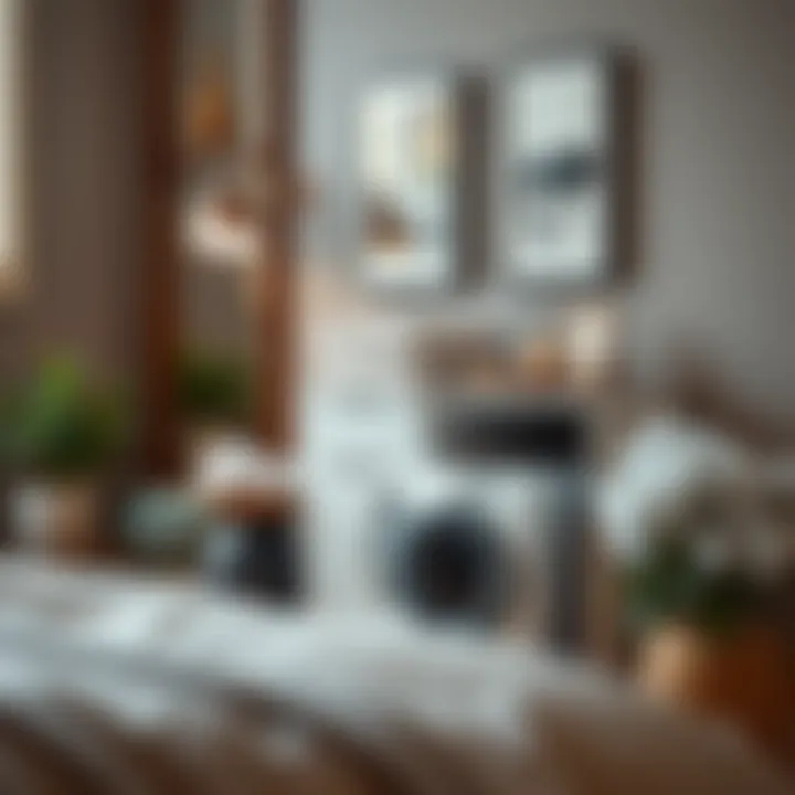 Stylish design of a modern nightstand laundry hamper