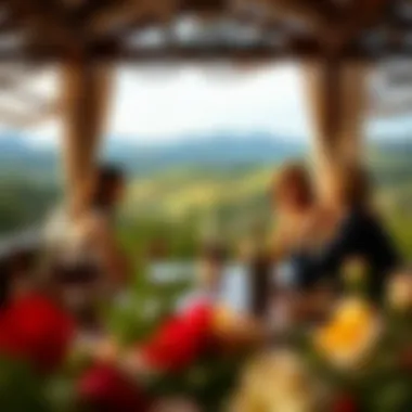 Curated Wine Tasting Experience for Mother's Day A curated experience of a wine tasting session in a scenic location
