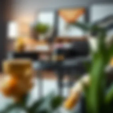 Contemporary Charm: Elevating Interior Aesthetics Stylish narrow black end table in a contemporary living room setting