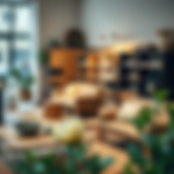 Eco-Friendly Furniture Choices Sustainable furniture options displayed in an eco-friendly store