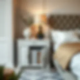 Elegant nightstand with integrated laundry hamper