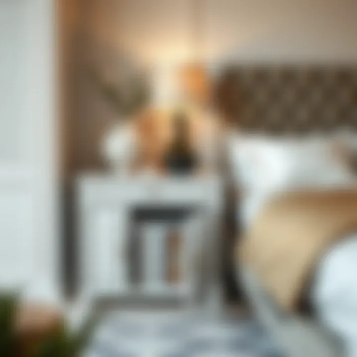 Elegant nightstand with integrated laundry hamper