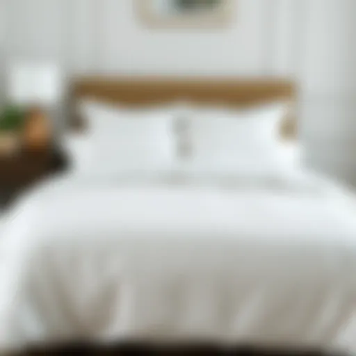 Elegant off-white duvet cover on a queen bed