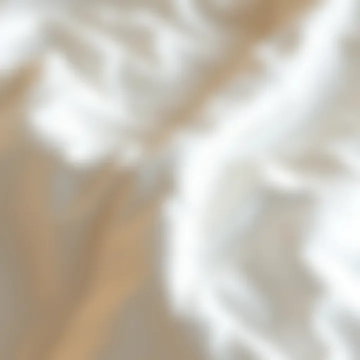 Fabric Texture of Off-White Duvet Cover Close-up of fabric texture of off-white duvet cover