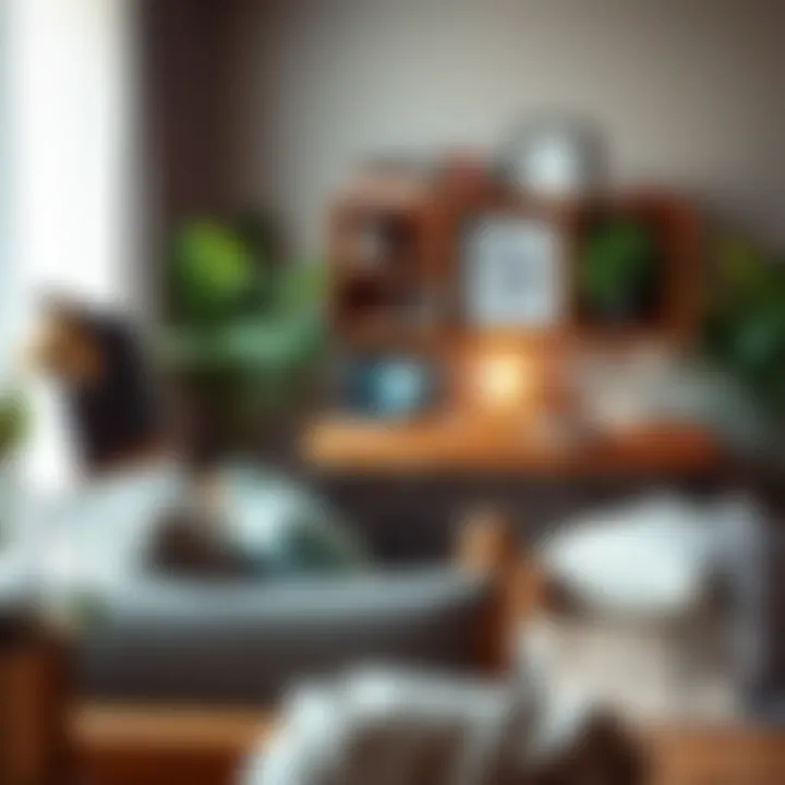 Productive Home Office Environment Stylish home office setup emphasizing productivity