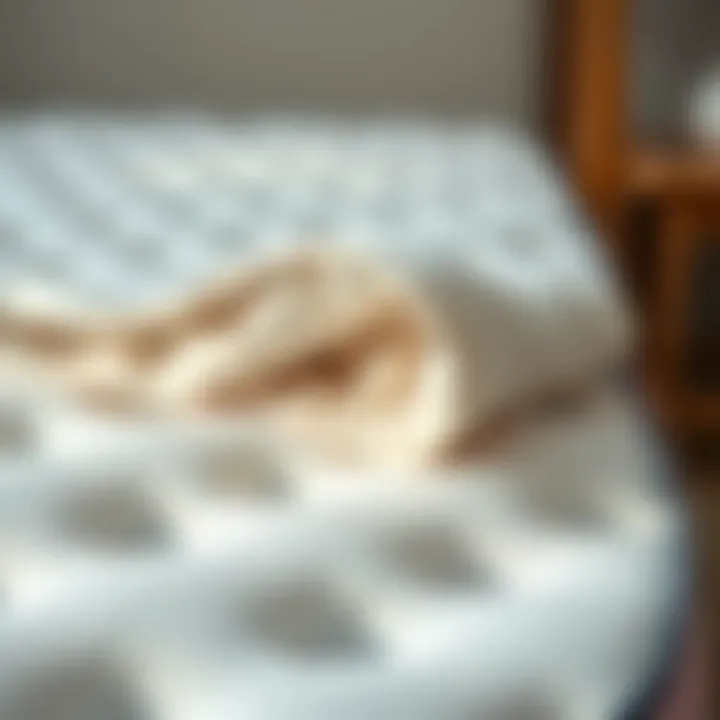 Close-up of the materials used in Olee Sleep mattress highlighting its quality