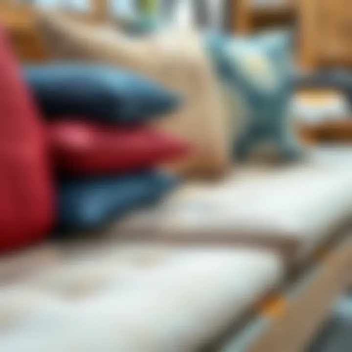 Choosing the Right Fabric for Cushions Close-up of various fabric swatches for swing cushions