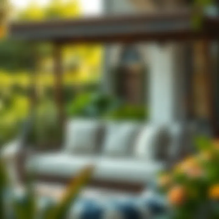 Luxurious Comfort in Outdoor Spaces Luxurious outdoor swing seat with plush cushions