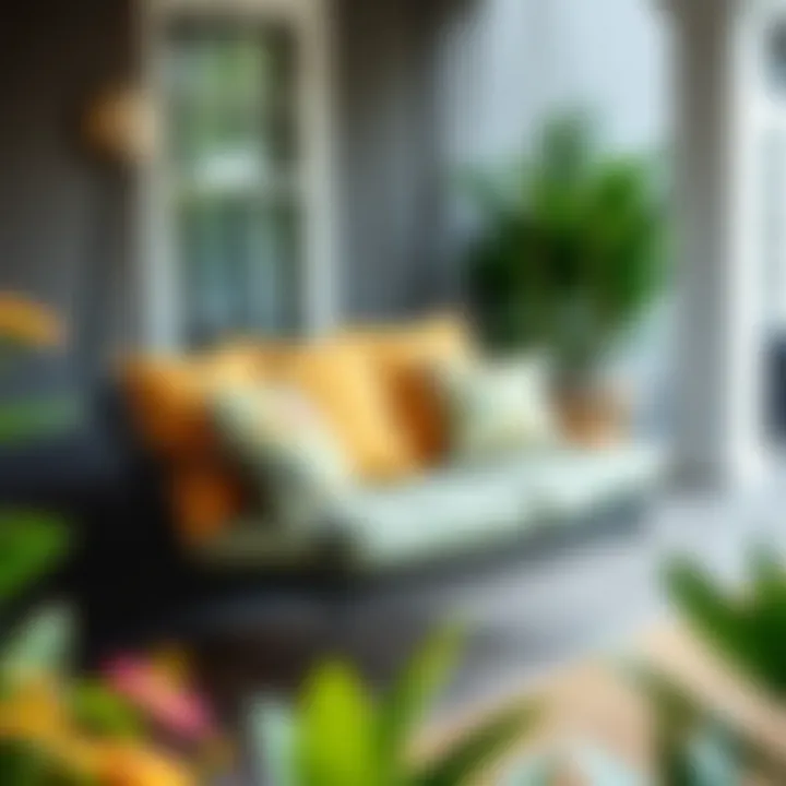 Enhancing Aesthetics with Vibrant Cushions A well-maintained swing chair with vibrant replacement cushions