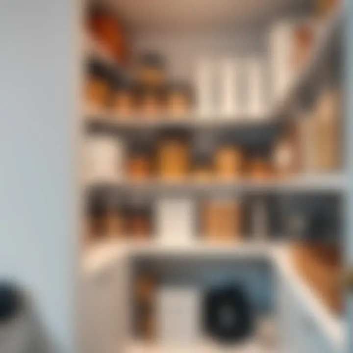 Organized Pantry with Modern Storage Organized pantry with modern storage