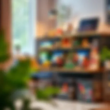 Aesthetic LEGO Organizers in Modern Decor Aesthetic display of LEGO organizer containers in a modern setting