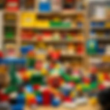 Enhanced Creativity with Organized LEGO Creative building scene enhanced by organized LEGO containers