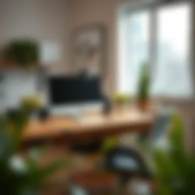 A well-organized workspace with hidden power cables