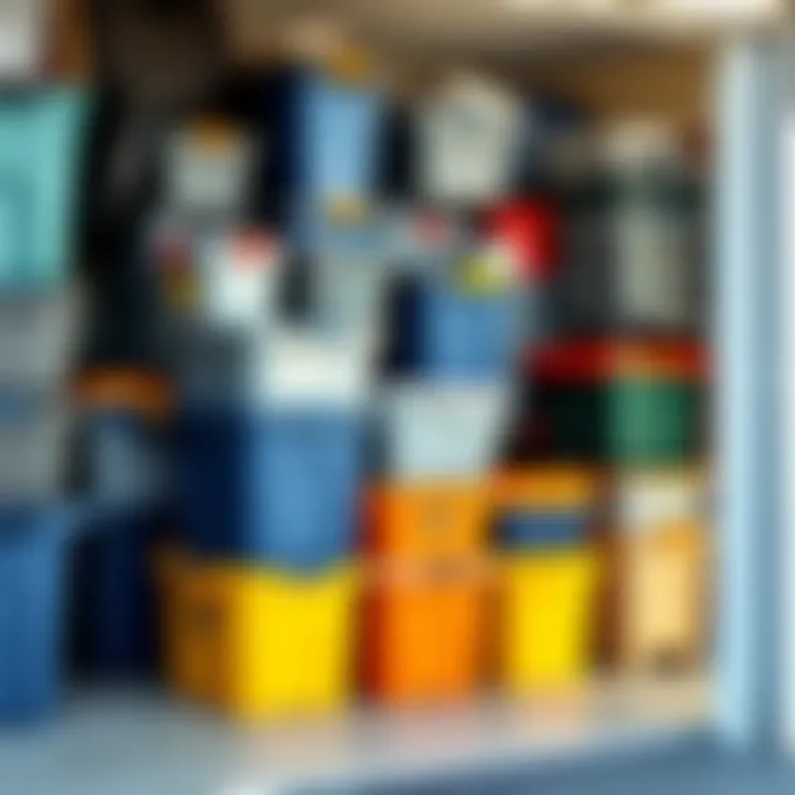 Maximizing Garage Space with Stacking Stacked containers optimizing space in a garage