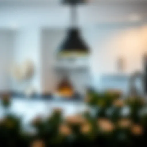 Elegant Overhead Sink Lighting in Modern Kitchen Elegant overhead sink lighting enhancing a modern kitchen aesthetic