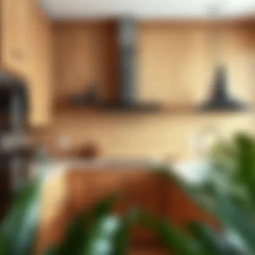 Elegant wood paneling used as a kitchen backsplash.