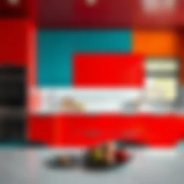 Modern acrylic paneling showcasing vibrant colors.