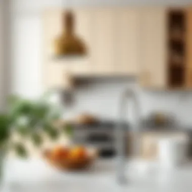 Installation of paneling in a chic kitchen environment.