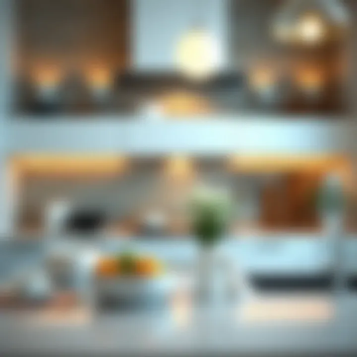 Textured stone paneling adding depth to kitchen design.