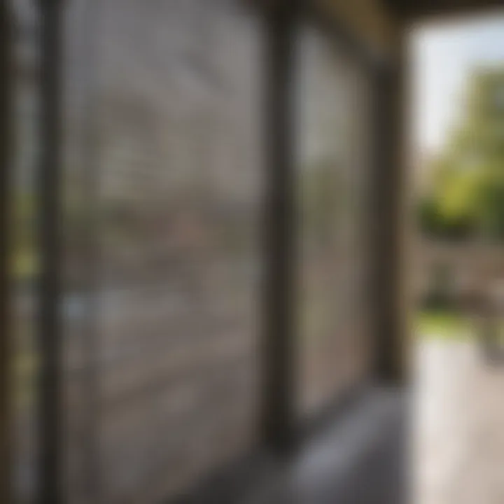 A craftsman measuring materials for custom patio blinds