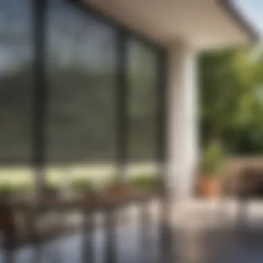 Patio Blinds Enhancing Outdoor Spaces A patio with newly installed blinds enhancing outdoor aesthetics