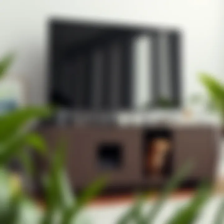 Innovative Design in Pet-Friendly Furniture Stylish pet-friendly TV stand showcasing innovative design features
