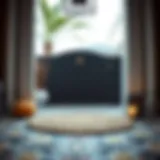 Elegant round outdoor door mat enhancing entryway decor