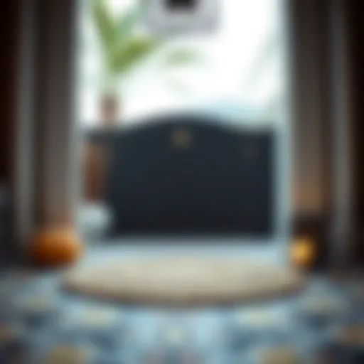 Elegant round outdoor door mat enhancing entryway decor