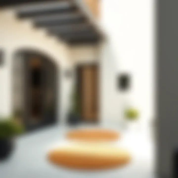 Stylish Round Mats in Modern Architecture Stylish round outdoor mats complementing modern architecture