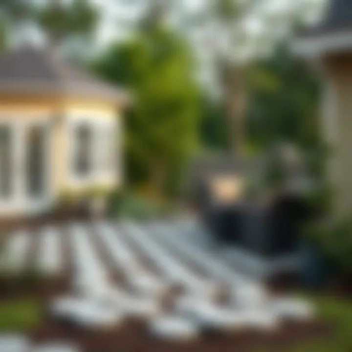 Elegant Installation of Round Patio Blocks Installation of round patio blocks in a beautiful outdoor setting