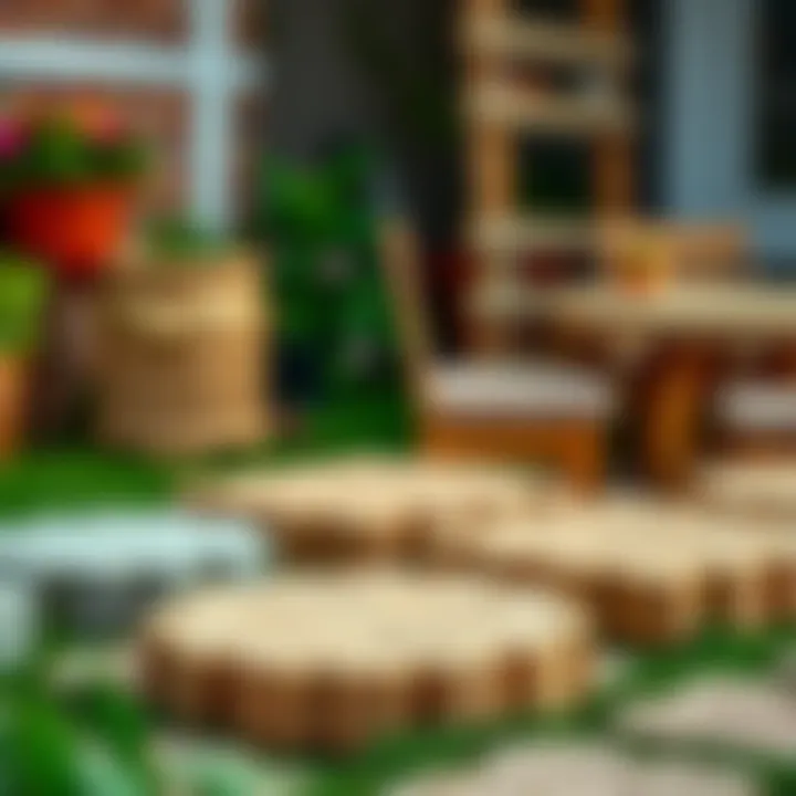 Diverse Designs of Round Patio Blocks Variety of round patio blocks showcasing different designs and textures