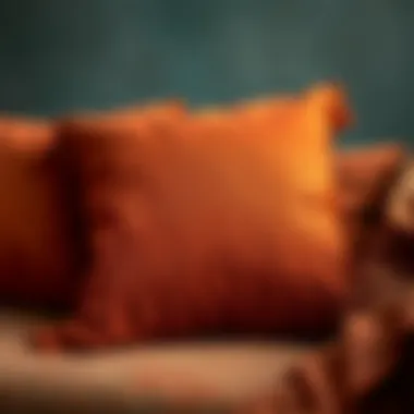 Intricate Textures of Rust Pillow Covers Rust pillow cover showcasing intricate texture