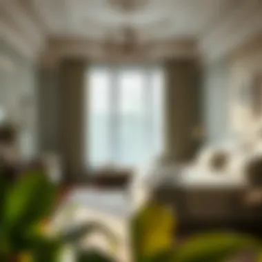 Elegant Bedroom Design Incorporating Sage Textiles An elegant bedroom infused with sage textiles and decor, promoting a peaceful atmosphere