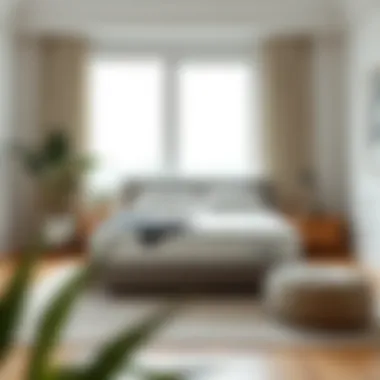 Serene Bedroom Setup Serene bedroom setup with soft mattress and stylish decor