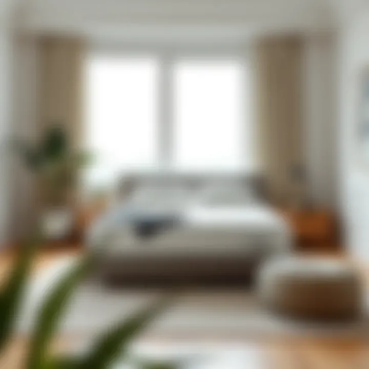 Serene Bedroom Setup Serene bedroom setup with soft mattress and stylish decor