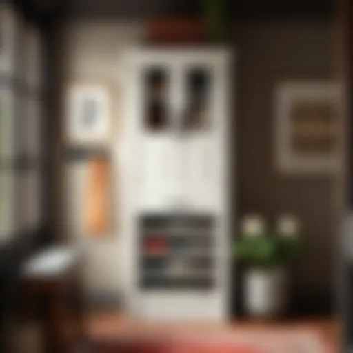 Entryway Elegance: Shoe Storage Solutions for Compact Spaces Stylish shoe storage cabinet integrated into a small entryway