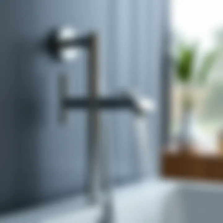 Sleek modern shower faucet with minimalist design